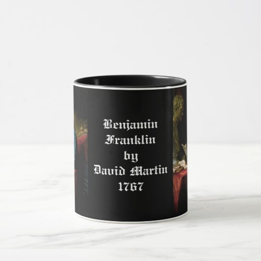 Mug Benjamin Franklin par David Martin 1767 (Centre)