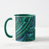 Mug BENJAMIN ~ Zany 3D Fractal ~ Bleu et vert (Gauche)