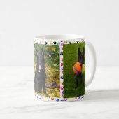 Mug berger allemand, automne et jouets & Empreintes de (Devant droit)