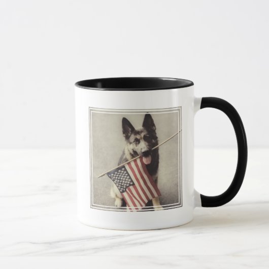 Mug Berger allemand avec drapeau américain (Droite)