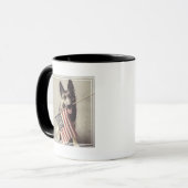 Mug Berger allemand avec drapeau américain (Devant gauche)