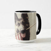 Mug Berger allemand avec drapeau américain (Devant droit)