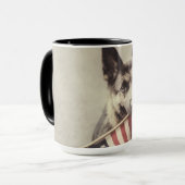 Mug Berger allemand avec drapeau américain (Devant gauche)