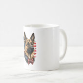 Mug Berger allemand avec drapeau américain (Devant droit)