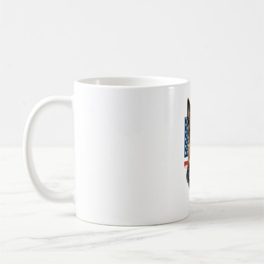 Mug Berger allemand avec drapeau américain (Gauche)