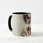 Mug Berger Allemand Avec Drapeau Américain (Devant gauche)