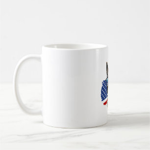 Mug Berger allemand avec drapeau américain J'aime un c