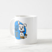 Mug Berger allemand blanc - logo bleu (Devant gauche)