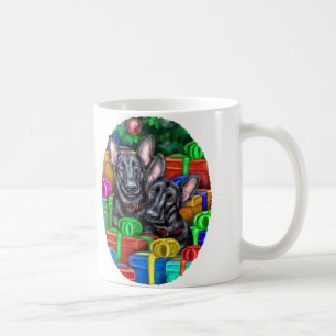 Mug Berger allemand Cadeaux ouverts Noir Noël