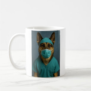 Mug Berger Allemand en Tenue de Chirurgie