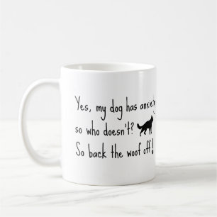 Mug Berger Allemand Mon chien a de l'anxiété Arrière W