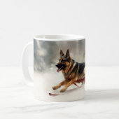 Mug Berger allemand neige de Noël hiver (Devant gauche)