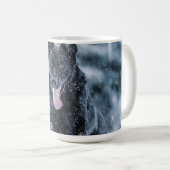 Mug Berger allemand noir dans la couverture de duvet d (Devant droit)