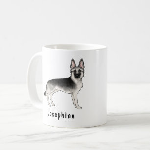 Mug Berger Allemand Silver Sable avec nom personnalisé