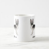 Mug Berger Allemand Silver Sable avec nom personnalisé (Centre)