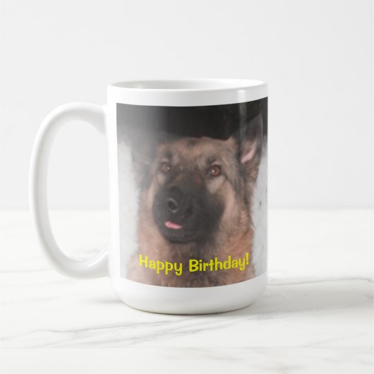 Mug berger allemand Stick langue de l'Anniversaire (Gauche)