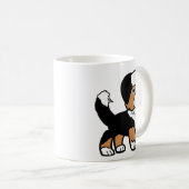 Mug Berger Australien Tri Noir Dessin Animé Avec Queue (Devant droit)