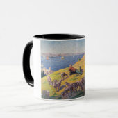 Mug Berger avec son mouton regardant la mer (Devant gauche)