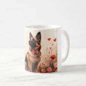 Mug Berger belge avec des roses - Saint-Valentin (Devant droit)