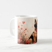 Mug Berger belge avec des roses - Saint-Valentin (Devant gauche)