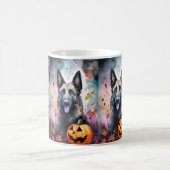 Mug Berger belge Halloween avec citrouilles effrayant (Centre)