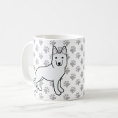 Mug Berger blanc / Berger allemand blanc Chien et patt (Devant gauche)