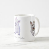 Mug Berger de blanc de chiot (Devant droit)