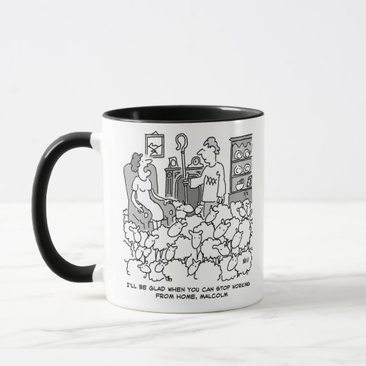 Mug Berger Travaille de chez lui avec son mouton (Gauche)