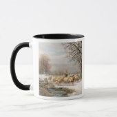 Mug Bergère avec son troupeau dans un paysage d'hiver (Gauche)