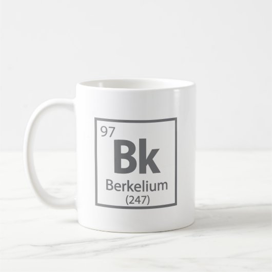 Mug Berkelium - Berkeley Science - Tableau périodique (Gauche)