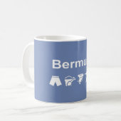 Mug Bermudes Icônes Monotone Dark (Devant gauche)
