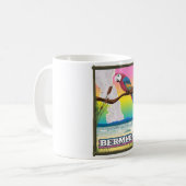 Mug Bermudes Paraside. Bouton d'oreiller à lancer T-sh (Devant gauche)