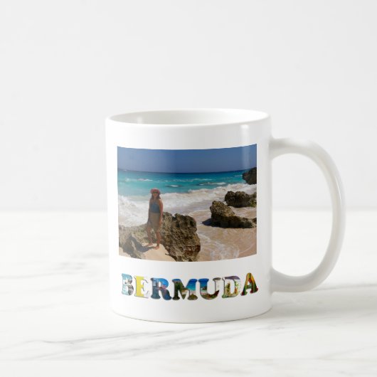 Mug Bermudes Vacances Photo Voyage Créer Votre Propre (Droite)