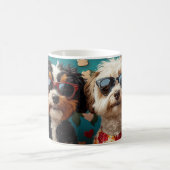 Mug Bernedoodle avec coeur Roses Saint-Valentin (Centre)
