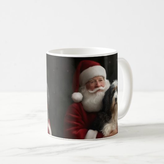 Mug Bernedoodle avec Noël Festif du Père Noël (Devant droit)