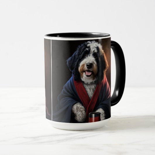 Mug bernedoodle, canicule, canicule dorée (Devant droit)