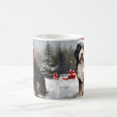 Mug Bernedoodle Chien dans Noël de neige (Centre)