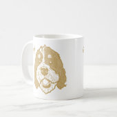 Mug Bernedoodle Chien Dessin Personnalisé À La Main (Devant gauche)