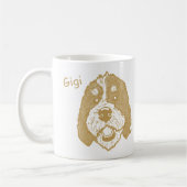 Mug Bernedoodle Chien Dessin Personnalisé À La Main (Gauche)