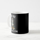 Mug Bernedoodle Christmas I'm Fine Everything Is Fine  (Devant gauche)