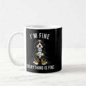 Mug Bernedoodle Christmas I'm Fine Everything Is Fine  (Gauche)