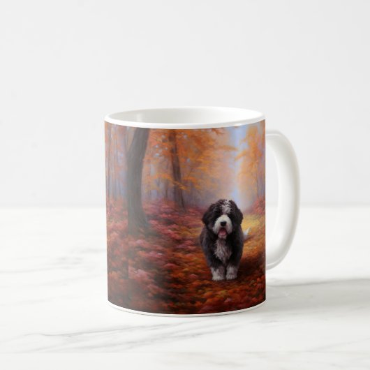 Mug Bernedoodle en automne Leaves automne Inspire (Devant droit)