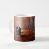 Mug Bernedoodle en automne Leaves automne Inspire (Devant gauche)
