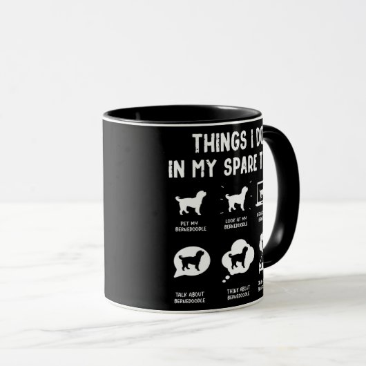 Mug Bernedoodle Les choses font le temps libre Drôle m (Devant droit)
