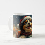 Mug Bernedoodle Roller Dessous de verre Noël (Devant gauche)