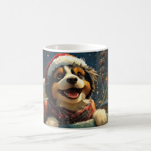 Mug Bernedoodle Roller Dessous de verre Noël (Centre)