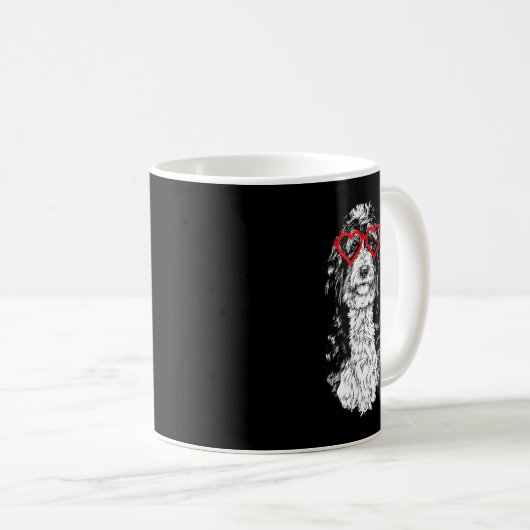 Mug Bernedoodle Valentines Day Doodle Chien maman Chie (Devant droit)