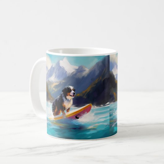 Mug Bernese Mountain Beach Surf Paining (Devant gauche)
