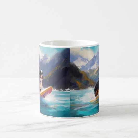 Mug Bernese Mountain Beach Surf Paining (Centre)