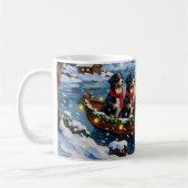 Mug Bernese Mountain Dog Christmas Boat Holiday (Gauche)
